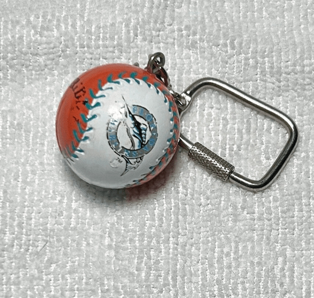 Vintage MLB Florida Marlins Baseball Sports Brat Keychain 1986 J.F.S.